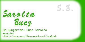 sarolta bucz business card